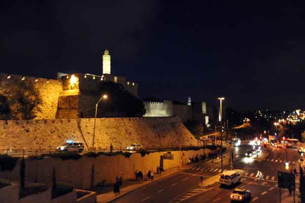 The Citadel of Jerusalem at night