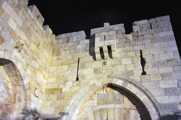 Jaffa Gate at night