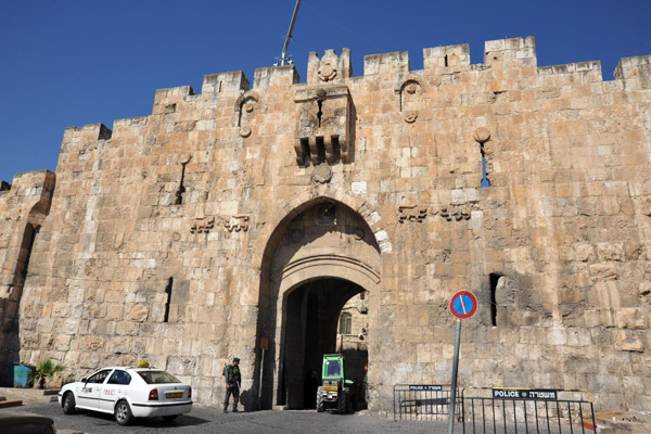 Lion Gate, in the eastern gate to the Old City leading to the Mount of Olives