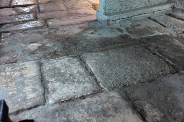 Original Roman paving stones beneath Damascus Gate