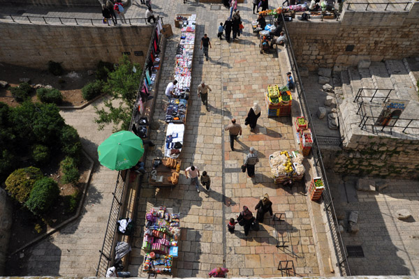 View of the bridge leading to Damascus Gate