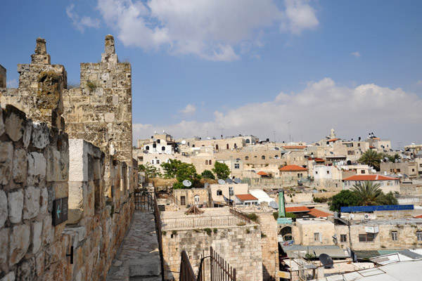On top of Damascus Gate, Jerusalem