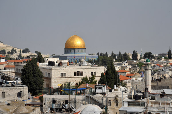 Temple Mount and the Austrian Hospice from Damascus Gate