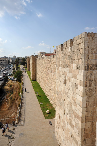 Ottoman walls by Jaffa Gate