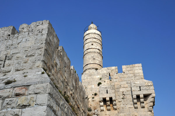 Round Ottoman minaret, Citadel of Jerusalem