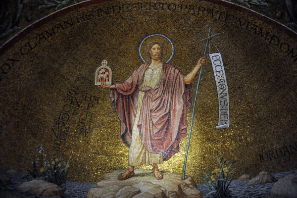 Mosaic Ecce Agnus Dei - Behold the Lamb of God, Church of the Dormition, Chapel of St John the Baptist