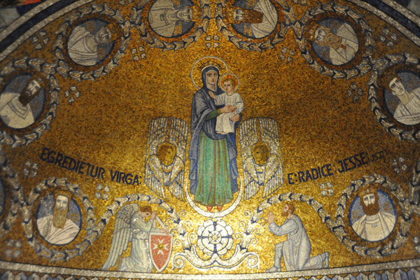 Mosaic of the Tree of Jesse - Egredietur Virga e Radice Jesse - Isaiah XI:1, Church of the Dormition, Chapel of Joseph