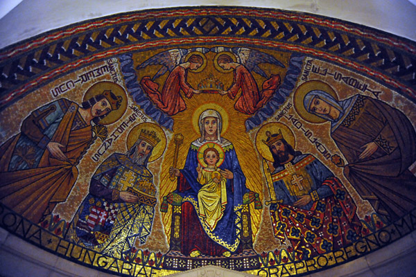 Virgin & Child with the Hungarian saints - St. Emericus/Imre, St. Stephan/Istvn, St. Ladislaus/Lszlo, St. Elisabeth/Erzsbet