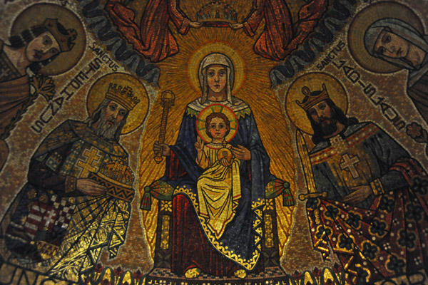 Mosaic of the Virgin and Child in the Hungarian chapel, Crypt of the Church of the Dormition