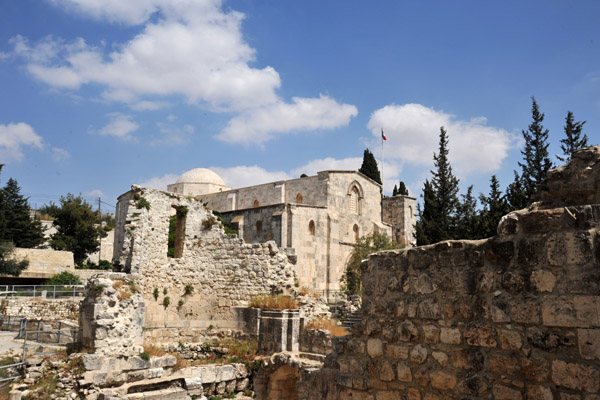 Crusader-era Church of St. Anne with the ruins of the earlier Byzantine basilica, Bethesda