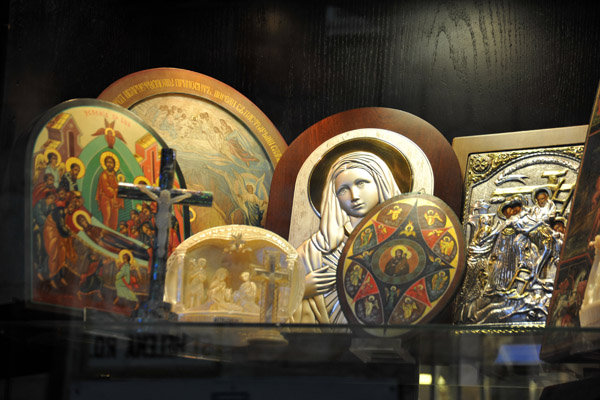 Religious souvenirs in the souq around the Holy Sepulchre
