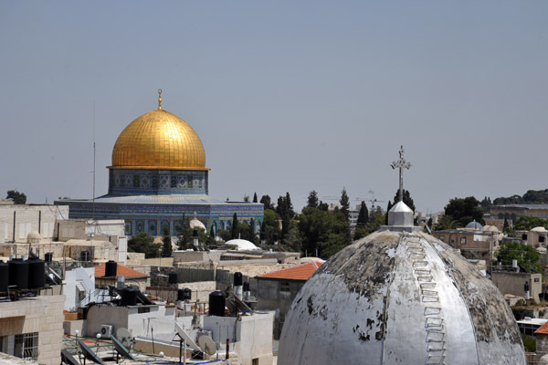 View of the Dome of the Rock and the Armenian Church from the roof of the Austrian Hospice
