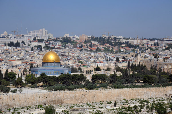 Dome of the Rock and Temple Mount from the Mount of Olives