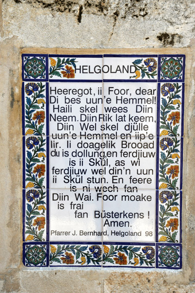 Pater Noster in the Low German dialect of Helgoland