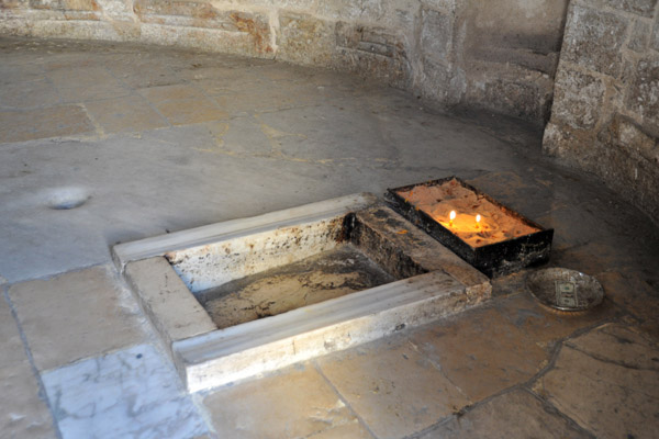Ascension Rock, said to bear the imprint of Jesus' right foot (the left foot was moved to the Al Aqsa Mosque)