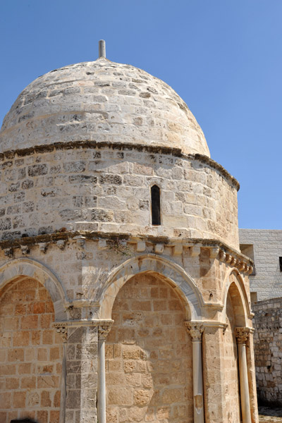 The Church of the Ascension was rebuilt in the 7th Century after the original was destroyed by the Persians in 614 AD