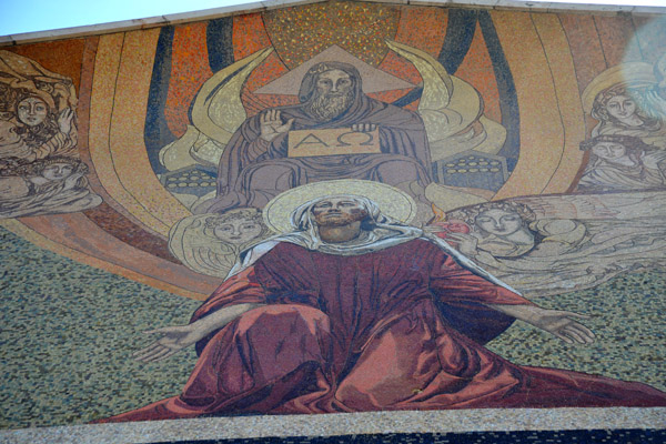 Mosaic of the western faade of the Church of All Nations
