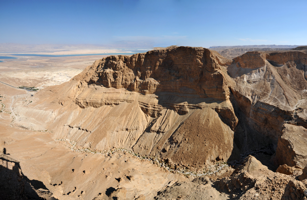 Panoramic view of to the southeast of Masada