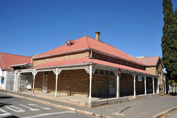 Stone house with a red tin roof, Hoog St, Oudtshoorn