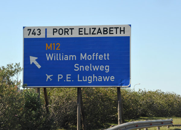 Exit for Port Elizabeth Airport
