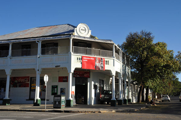 Greenacres Caf in a building constructed in 1910, corner of Caledon & Stockenstroom Sts.