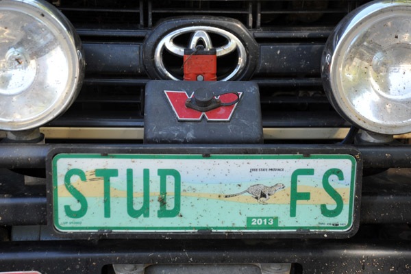 Free State Province license plate STUD FS