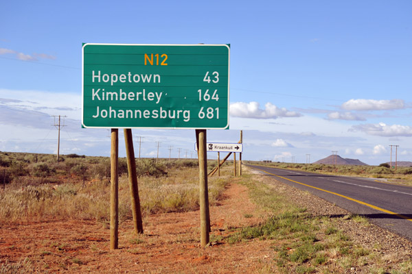 N12 at the junction of R387 to Kraankuil, Northern Cape