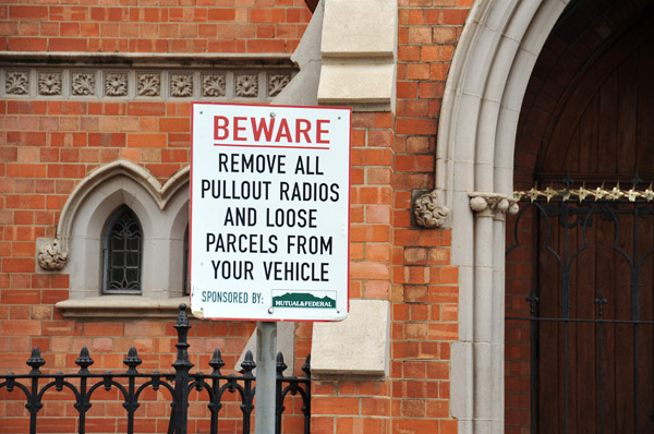 Beware - Remove all pullout radios and loose parcels from your vehicle