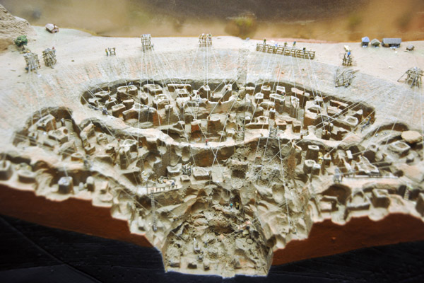 Model of the Big Hole in the early stages when there were dozens of separate mining claims