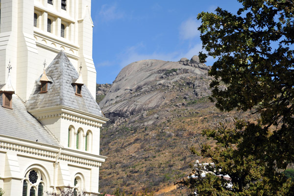 Paarl Rock with part of the church