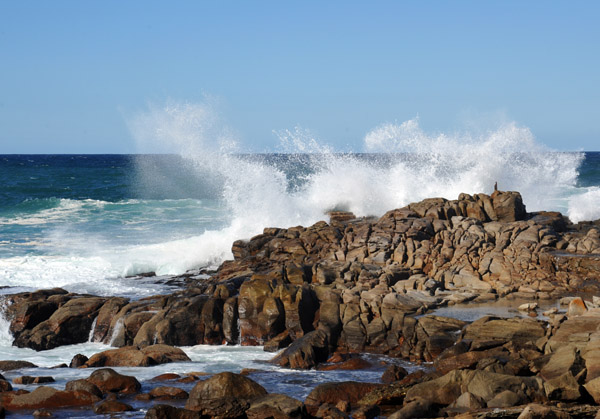 Wave crashing against the rocks, Cape St. Blaize, Mossel Bay