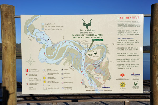 Garden Route National Park - Knysna National Lake Area map