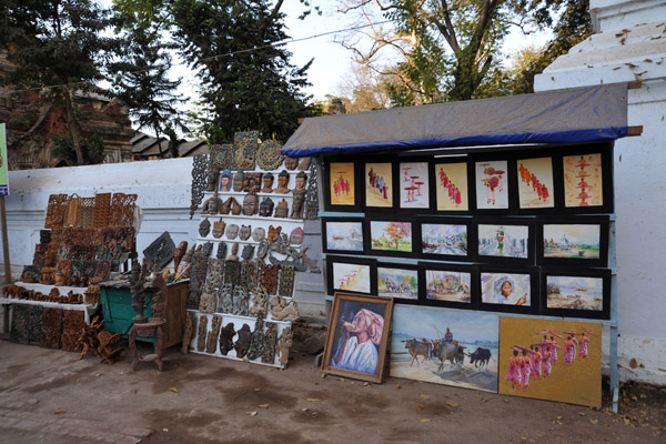 Amarapura is one of the most popular tourist sites around Mandalay so there are the requisite souvenir stalls