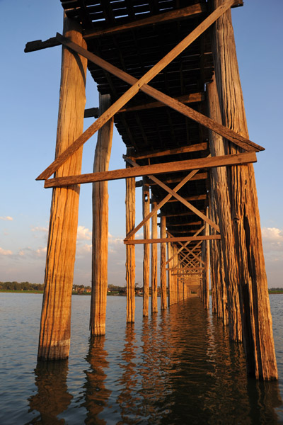 Passing under the Teak Bridge, Amarapura