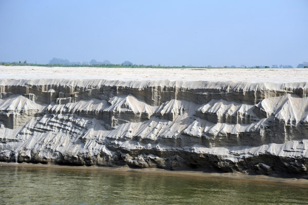 Sand island in the middle of the Irrawaddy River