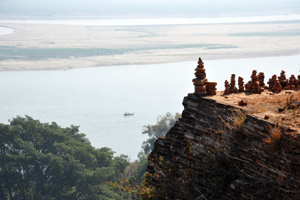 On top of Mingun Paya high above the Irrawaddy River