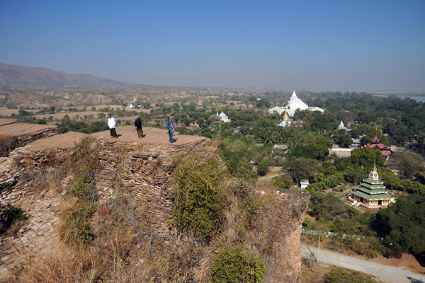 View north from the summit of Mingun Paya