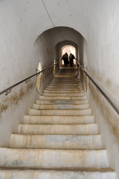 Staircase leading into the central stupa