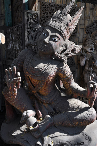 Burmese woodcarving at Soe Moe shop in Mandalay