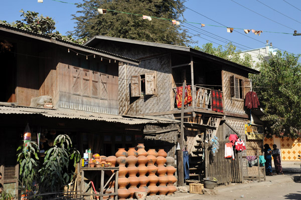 Traditional houses remain in pockets in Mandalay