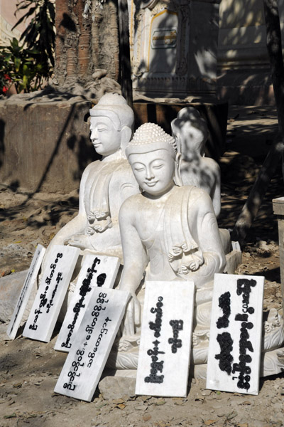 High quality life-sized stone Buddhas