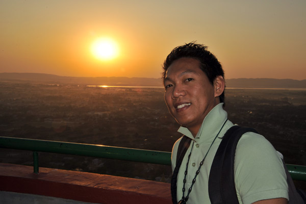 Dennis at sunset, Mandalay Hill