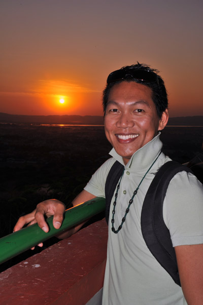Dennis at sunset, Mandalay Hill