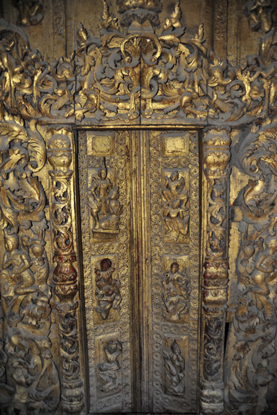 Ornate interior doors intricately carved