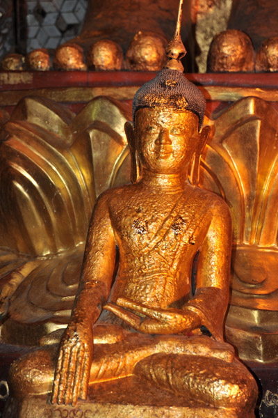 Gold-covered Buddha in the north chapel