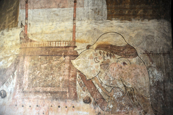 White elephant fresco, Sulamani Temple, Bagan