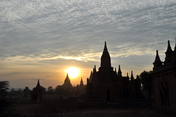 Bagan sunset from near Shwesandaw Paya