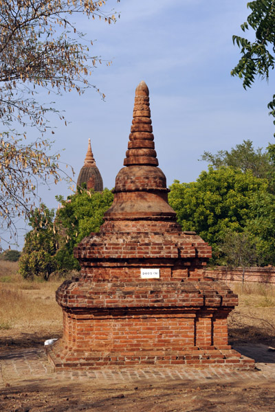 A small brick stupa, Bagan Monument Number 1801