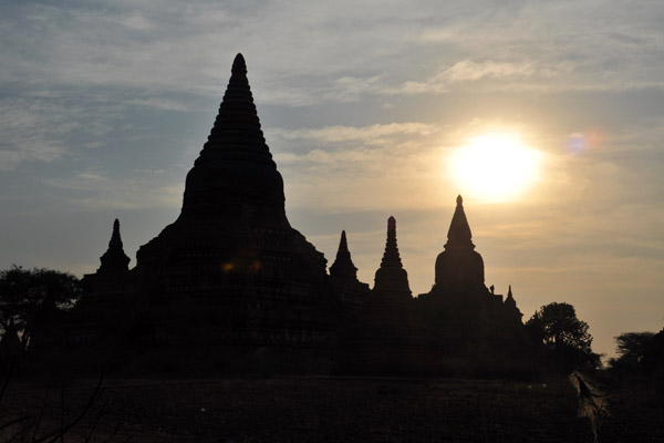 Stupa silhouette, Bagan