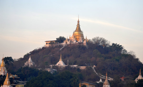 Pagoda on the top of one of the hills in Sagaing